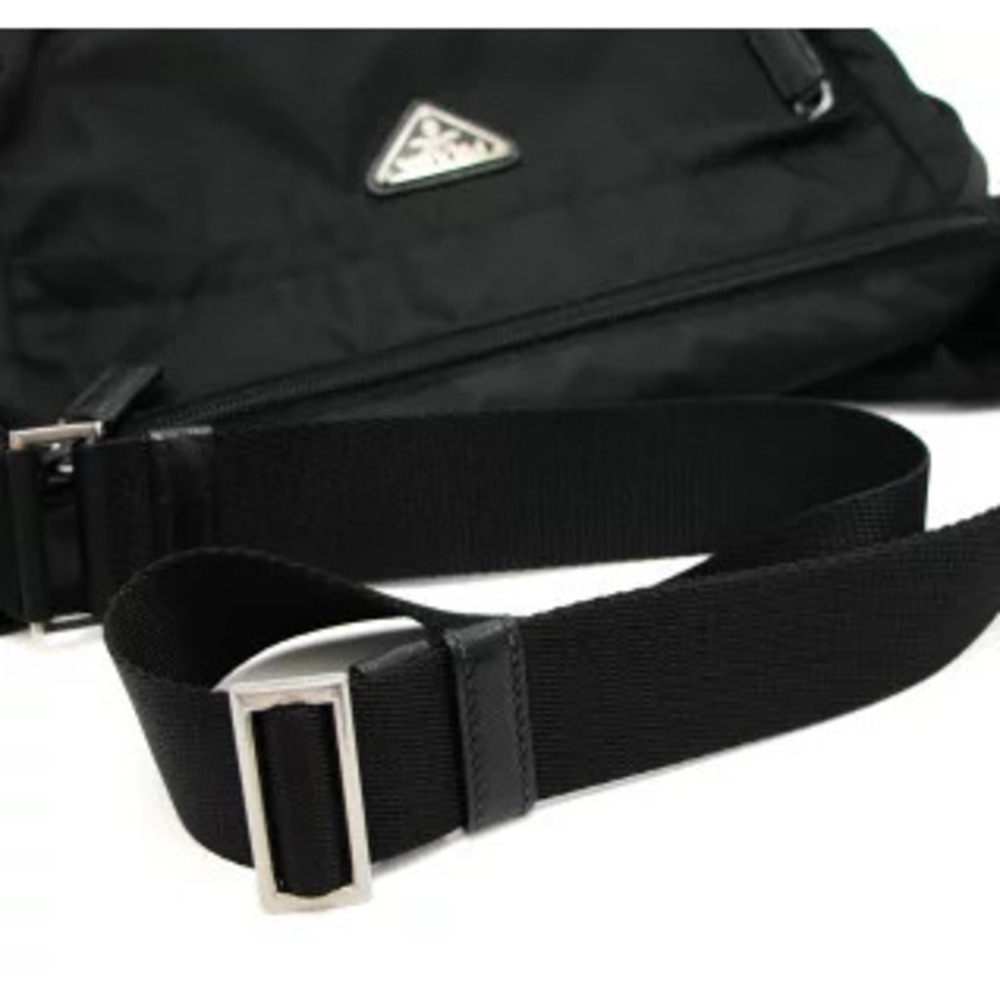 Prada Triangle Logo Saffiano Leather Shoulder Bag Multi Black - Picture 4 of 6